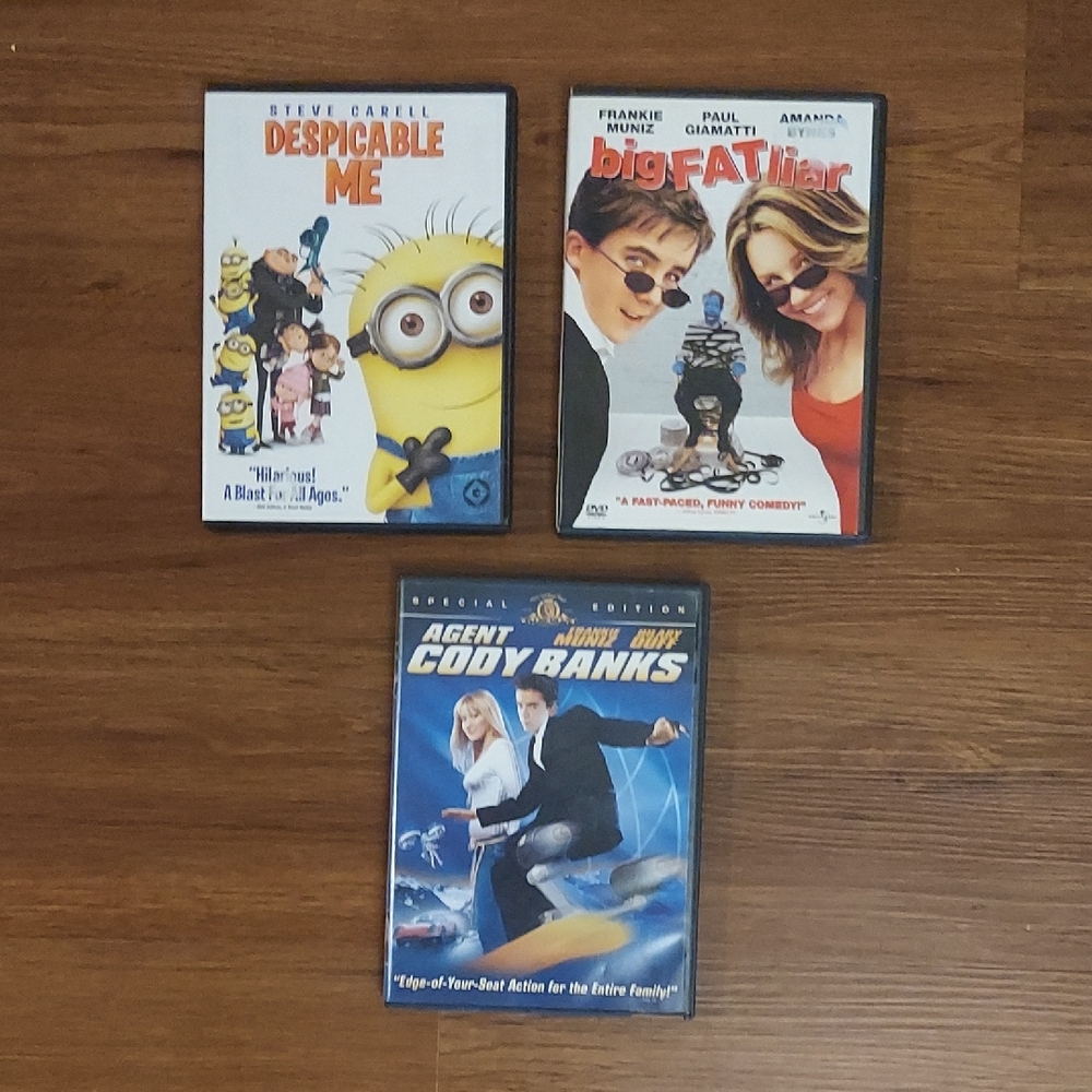 Kids DVD Bundle: Despicable Me, Big Fat Liar, Agent Cody Banks DVD Set